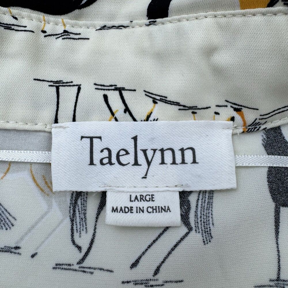Taelynn Womens L Horse Print Blouse Button Down Shirt Equestrian Novelty - Picture 3 of 8